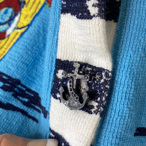 Onque Casual Nautical Ladies Button Down Sweater XL - Picture 7 of 7